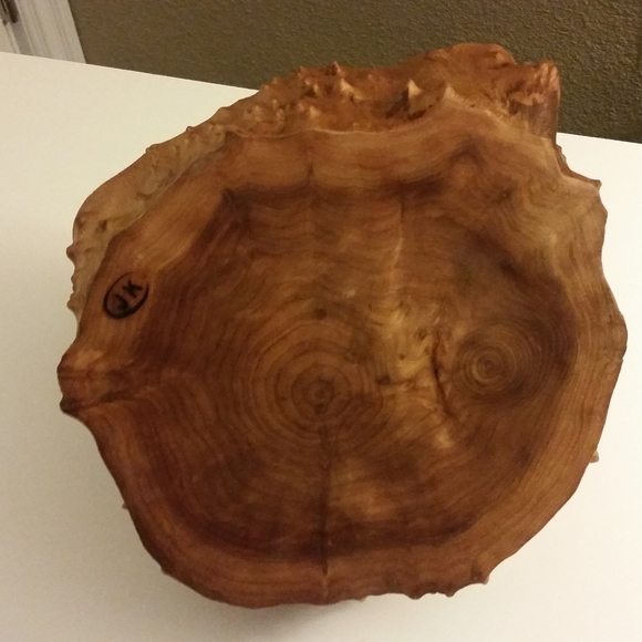 Exotic Hand Crafted Wooden Tree Fruit Bowl - Picture 3 of 4